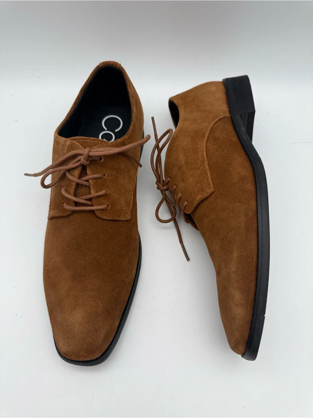 BRAND NEW Calvin Klein Men's Ramses Calf Suede Tan (Light Brown) Men’s Size 8.5